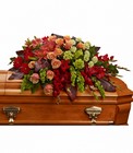A Fond Farewell Casket Spray from Olney's Flowers of Rome in Rome, NY